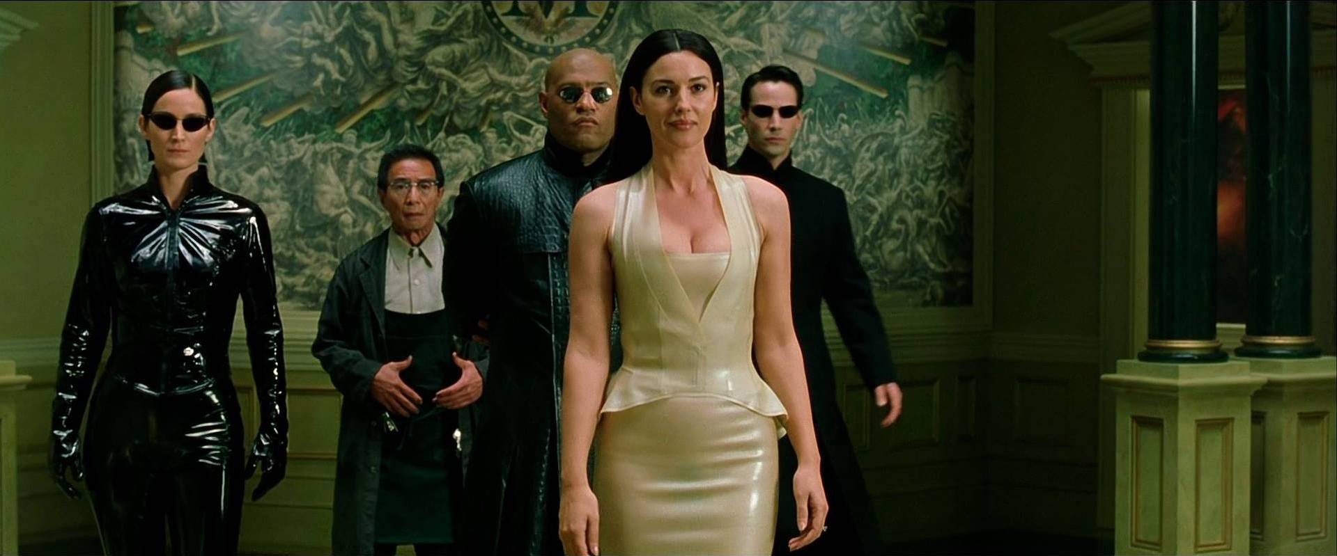 The Matrix: iconic latex scenes and costumes